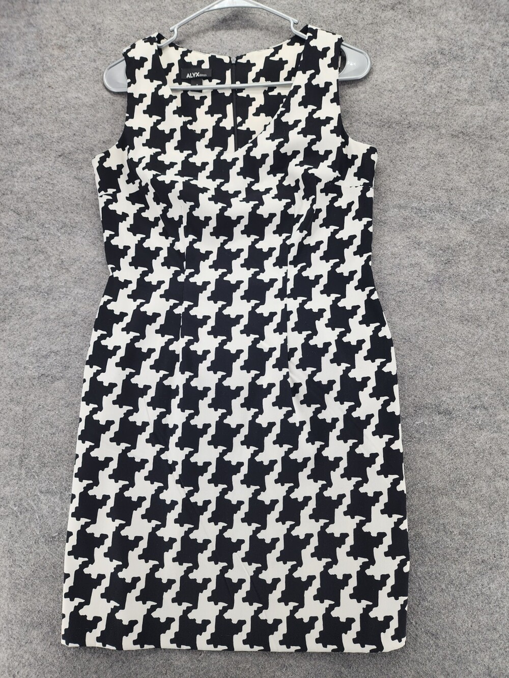 ALYX Dress Womens 4 Sleeveless Black White Houndstooth